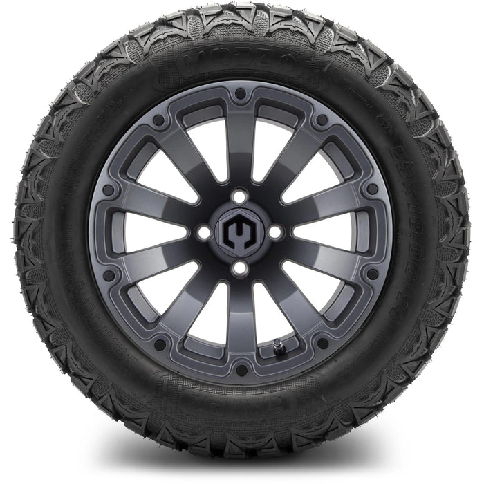 MODZ 14" Bomber Matte Gunmetal Wheels & Off-Road Tires Combo