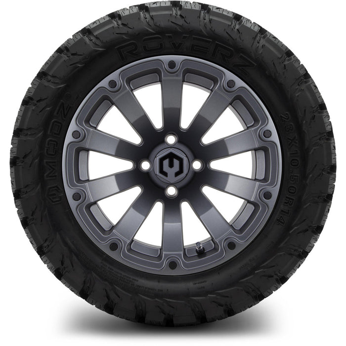 MODZ 14' Bomber Matte Gunmetal - Tire and Wheel Combo