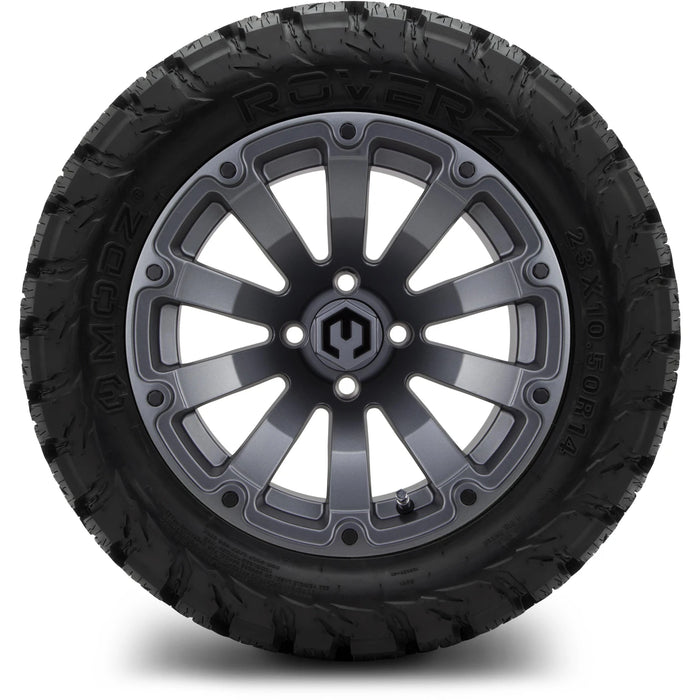 MODZ 14" Bomber Matte Gunmetal Wheels & Off-Road Tires Combo