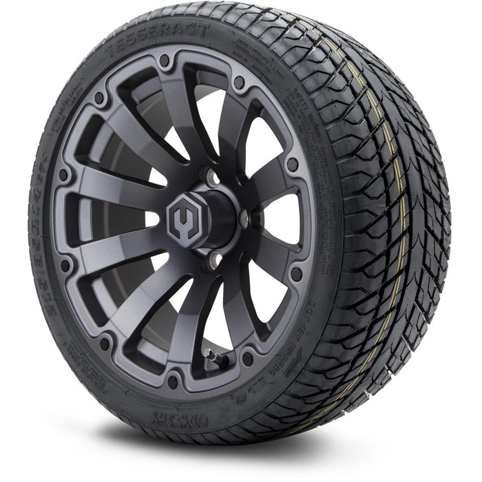 MODZ 14' Bomber Matte Gunmetal - Tire and Wheel Combo
