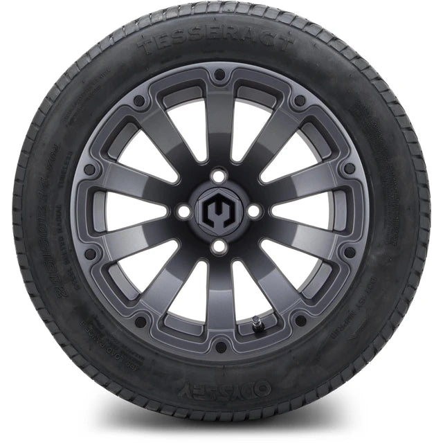 MODZ 14" Bomber Matte Gunmetal Wheels & Street Tires Combo
