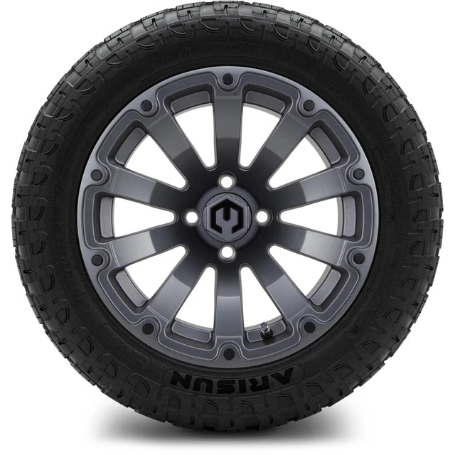 MODZ 14" Bomber Matte Gunmetal Wheels & Off-Road Tires Combo