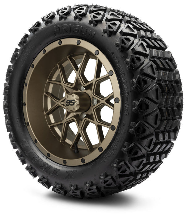 MODZ 14' Vortex Matte Bronze - Tire and Wheel Combo