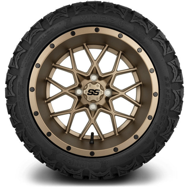 MODZ 14' Vortex Matte Bronze - Tire and Wheel Combo