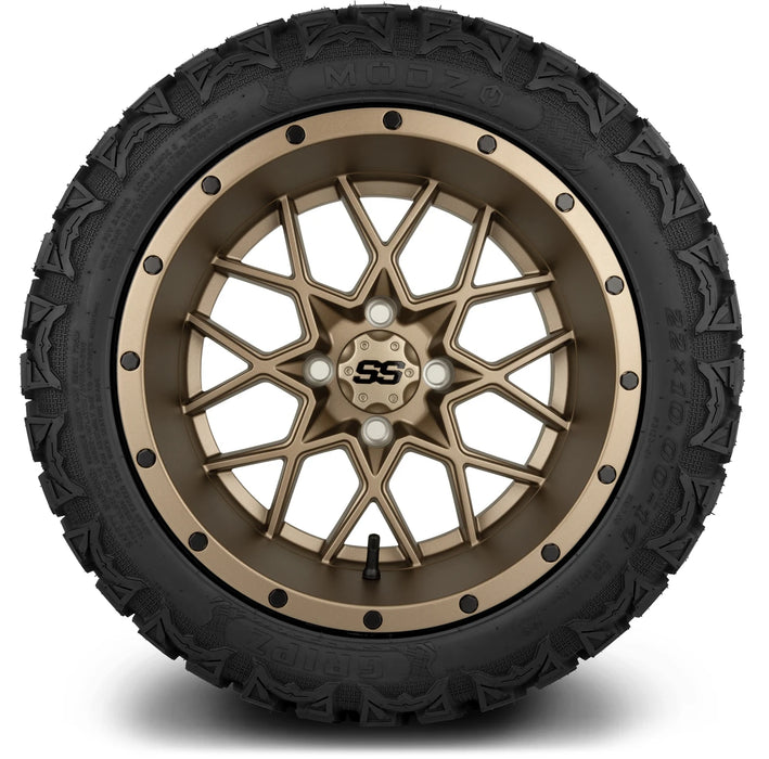 MODZ 14" Vortex Matte Bronze Wheels & Off-Road Tires Combo