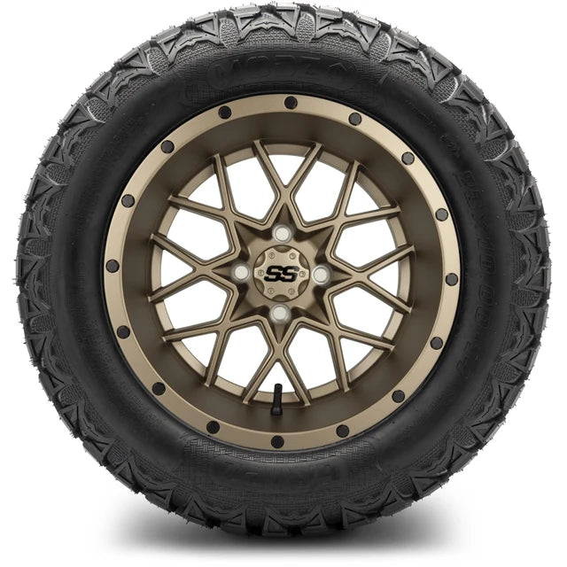 MODZ 14" Vortex Matte Bronze Wheels & Off-Road Tires Combo