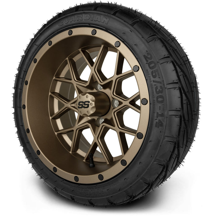 MODZ 14' Vortex Matte Bronze - Tire and Wheel Combo