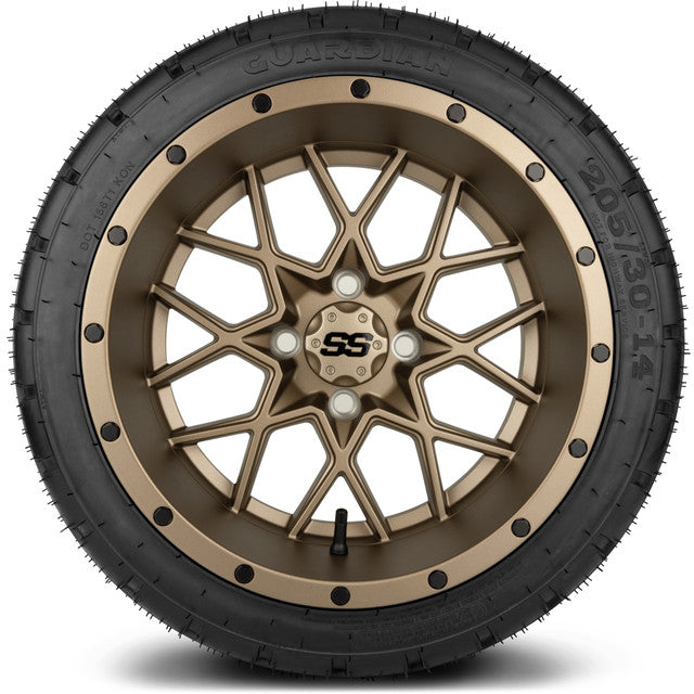 MODZ 14' Vortex Matte Bronze - Tire and Wheel Combo