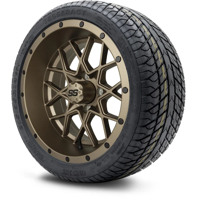 MODZ 14" Vortex Matte Bronze Wheels & Street Tires Combo