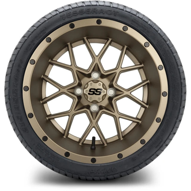 MODZ 14" Vortex Matte Bronze Wheels & Street Tires Combo