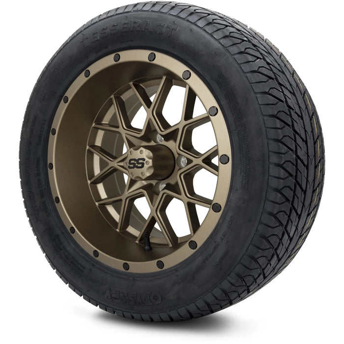 MODZ 14" Vortex Matte Bronze Wheels & Street Tires Combo