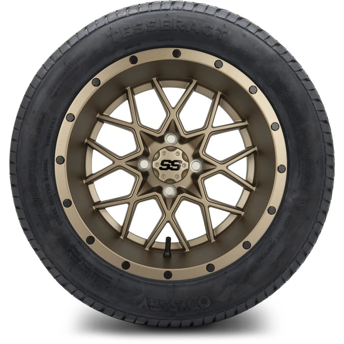 MODZ 14" Vortex Matte Bronze Wheels & Street Tires Combo