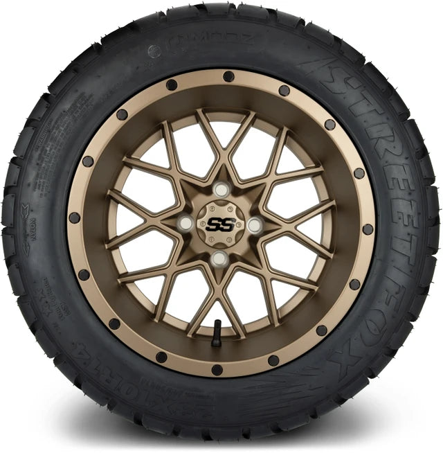 MODZ 14" Vortex Matte Bronze Wheels & Street Tires Combo