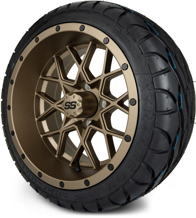 MODZ 14' Vortex Matte Bronze - Tire and Wheel Combo