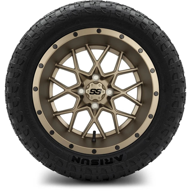 MODZ 14" Vortex Matte Bronze Wheels & Off-Road Tires Combo