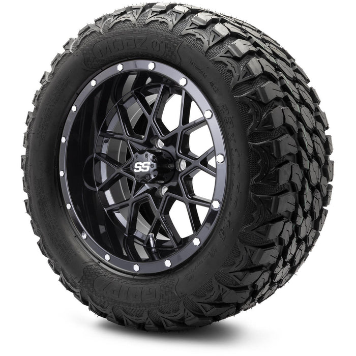 MODZ 14' Vortex Glossy Black - Tire and Wheel Combo