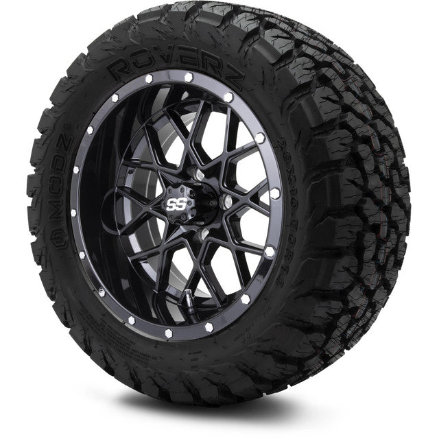 MODZ 14' Vortex Glossy Black - Tire and Wheel Combo