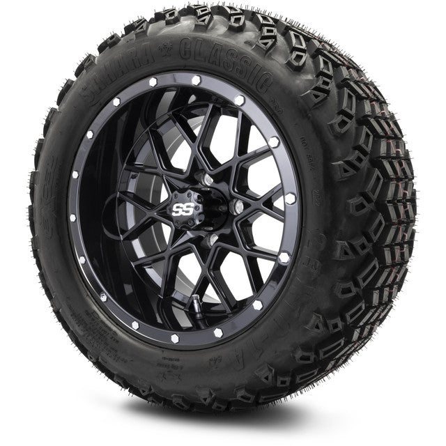 MODZ 14' Vortex Glossy Black - Tire and Wheel Combo