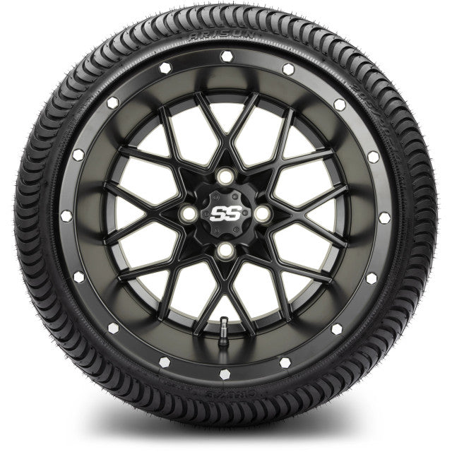 MODZ 14' Vortex Matte Black - Tire and Wheel Combo