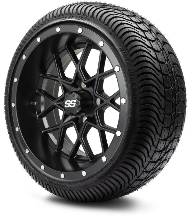 MODZ 14' Vortex Matte Black - Tire and Wheel Combo