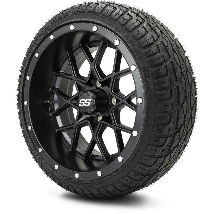 MODZ 14' Vortex Matte Black - Tire and Wheel Combo