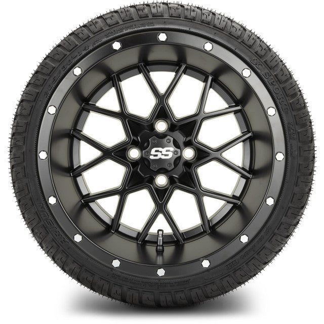 MODZ 14' Vortex Matte Black - Tire and Wheel Combo