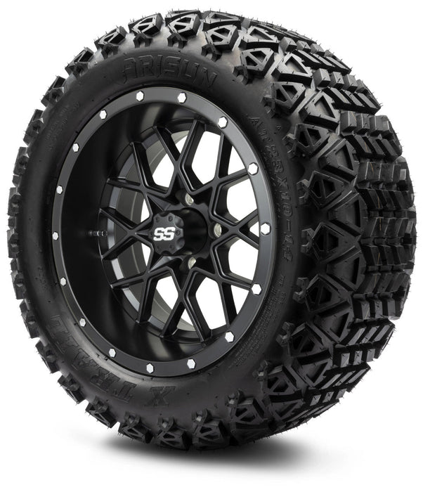 MODZ 14' Vortex Matte Black - Tire and Wheel Combo