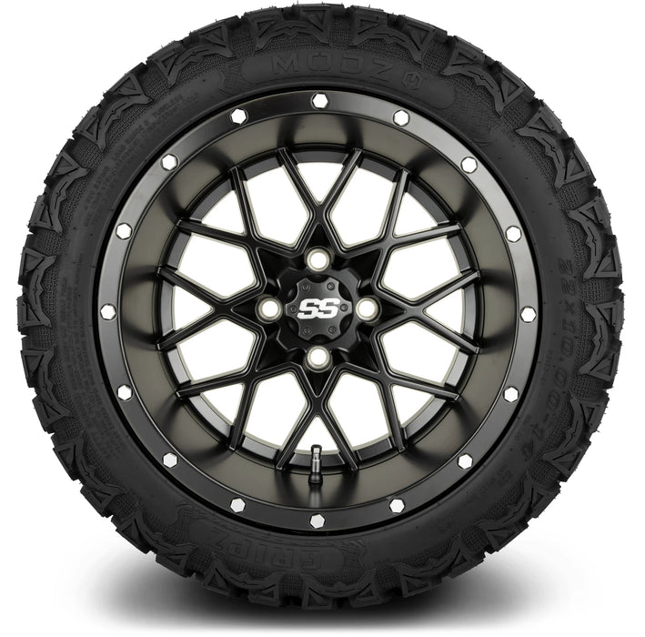 MODZ 14" Vortex Matte Black Wheels & Off-Road Tires Combo
