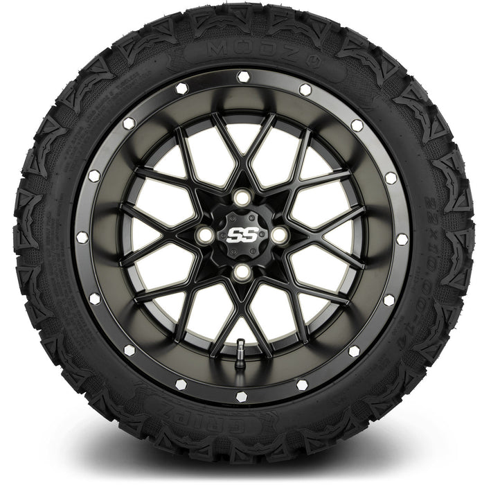 MODZ 14' Vortex Matte Black - Tire and Wheel Combo