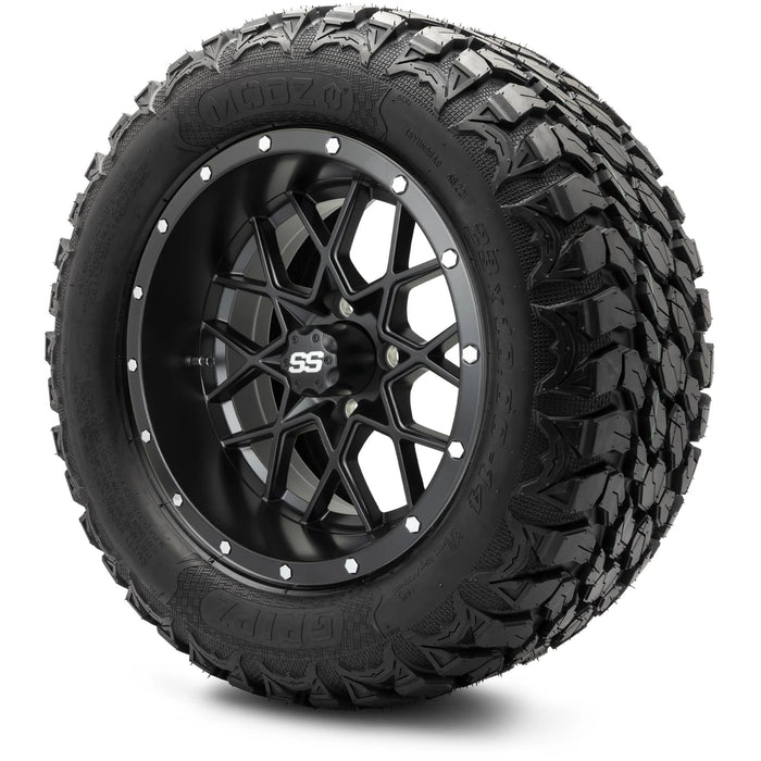 MODZ 14" Vortex Matte Black Wheels & Off-Road Tires Combo