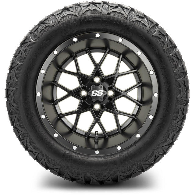 MODZ 14' Vortex Matte Black - Tire and Wheel Combo