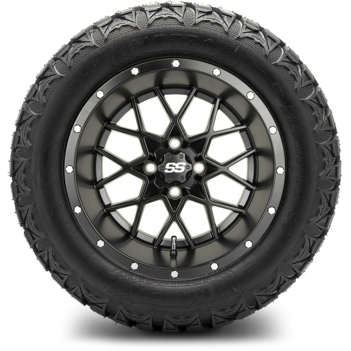 MODZ 14" Vortex Matte Black Wheels & Off-Road Tires Combo