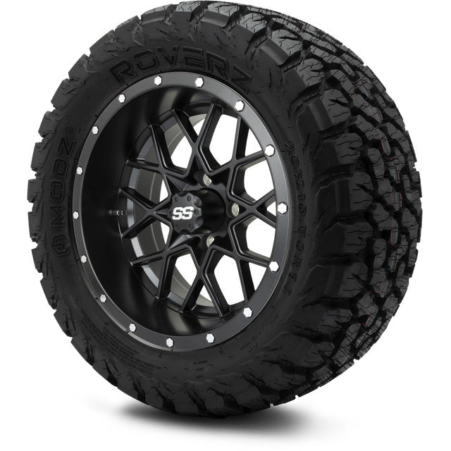 MODZ 14' Vortex Matte Black - Tire and Wheel Combo