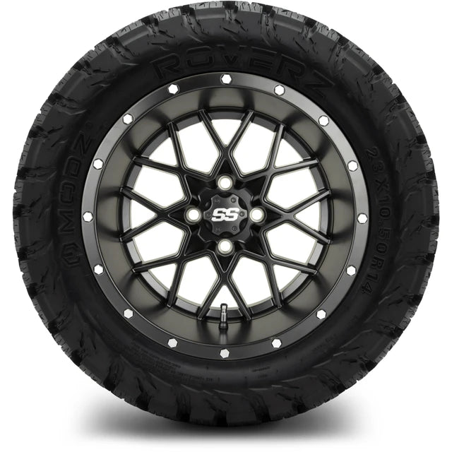 MODZ 14" Vortex Matte Black Wheels & Off-Road Tires Combo