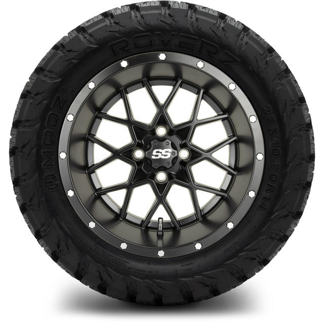 MODZ 14' Vortex Matte Black - Tire and Wheel Combo