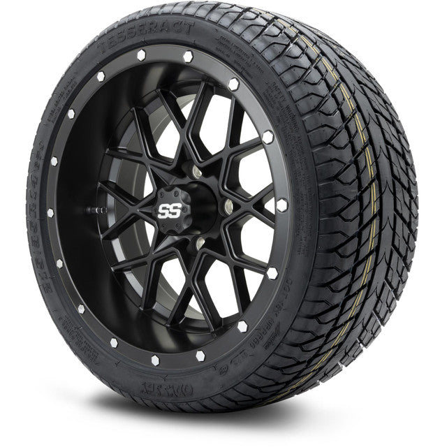 MODZ 14' Vortex Matte Black - Tire and Wheel Combo