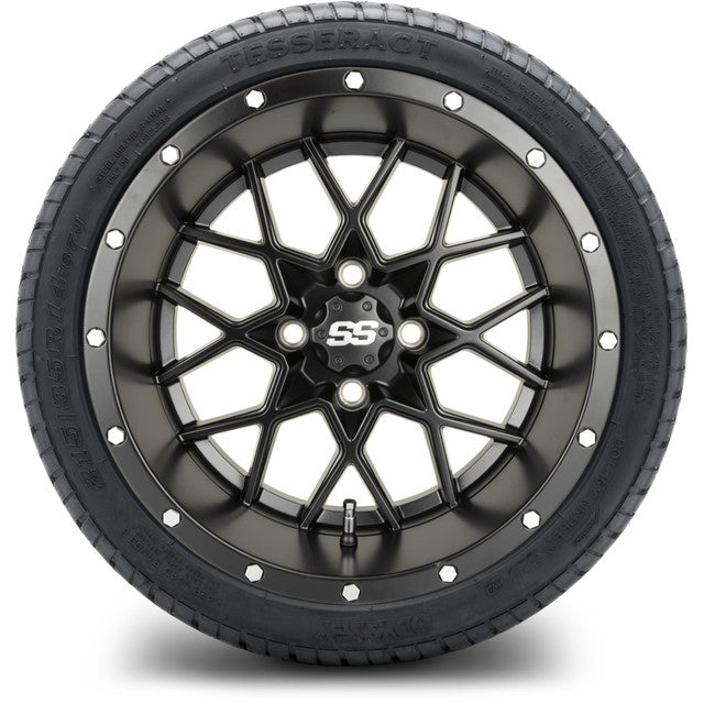 MODZ 14' Vortex Matte Black - Tire and Wheel Combo