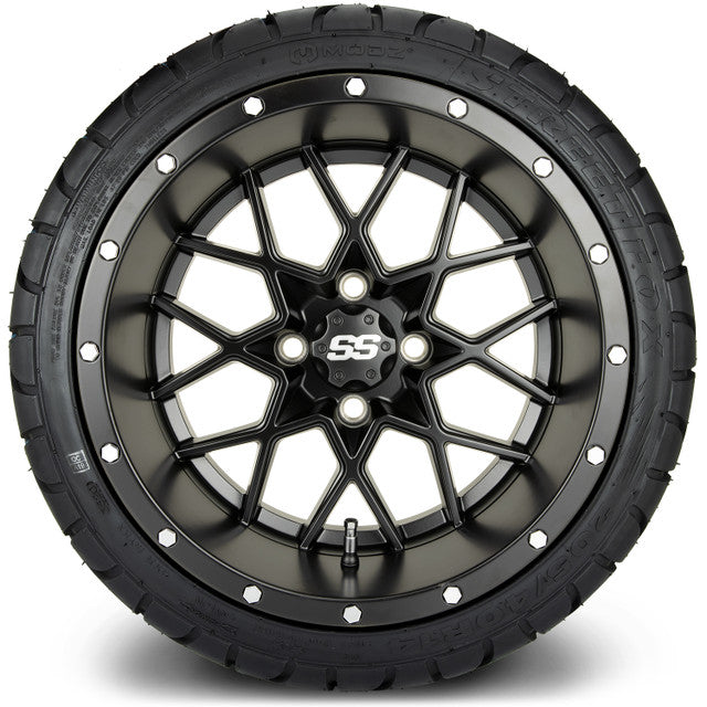 MODZ 14' Vortex Matte Black - Tire and Wheel Combo