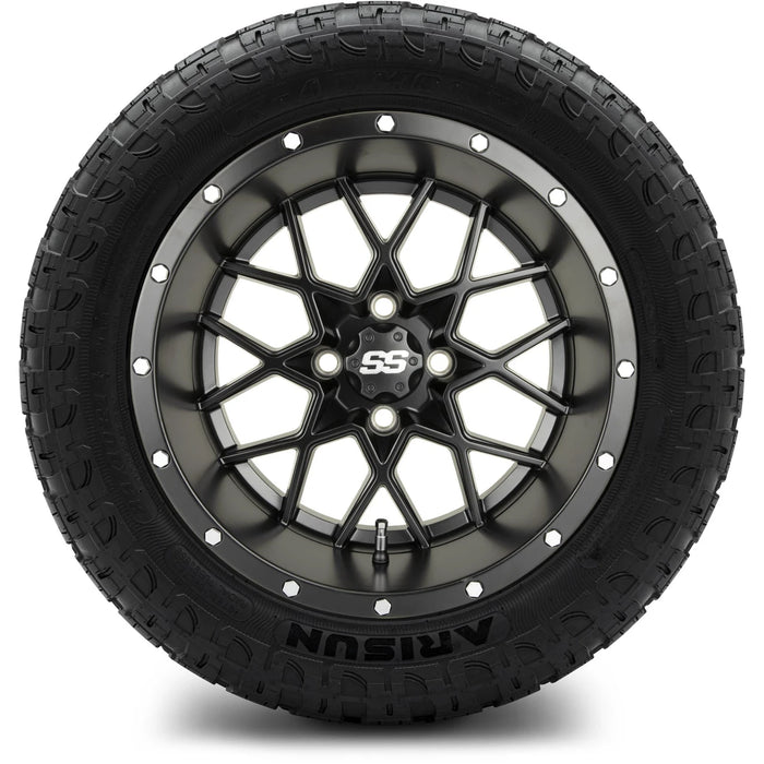MODZ 14" Vortex Matte Black Wheels & Off-Road Tires Combo