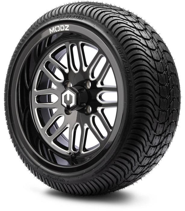 MODZ 14' Mayhem Glossy Black - Tire and Wheel Combo