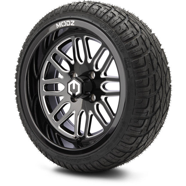 MODZ 14' Mayhem Glossy Black - Tire and Wheel Combo