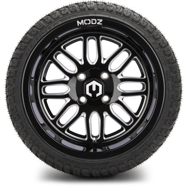 MODZ 14' Mayhem Glossy Black - Tire and Wheel Combo
