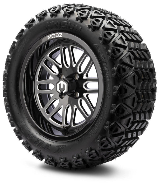 MODZ 14' Mayhem Glossy Black - Tire and Wheel Combo