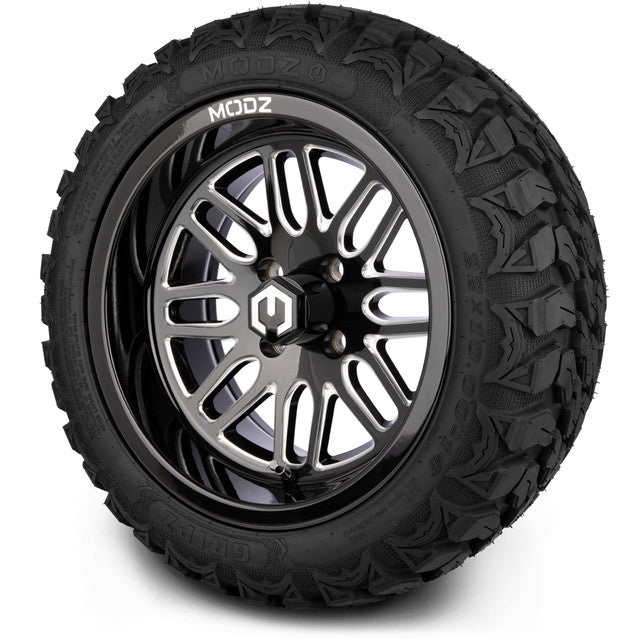 MODZ 14' Mayhem Glossy Black - Tire and Wheel Combo