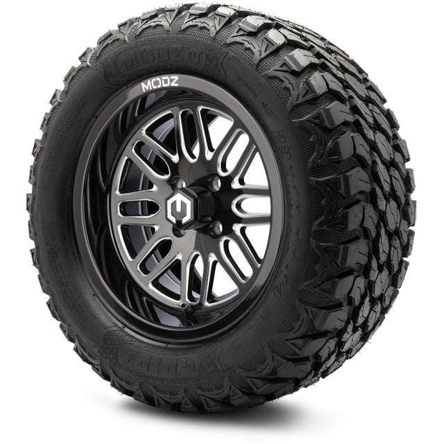 MODZ 14' Mayhem Glossy Black - Tire and Wheel Combo