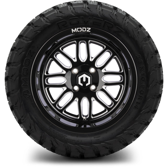 MODZ 14' Mayhem Glossy Black - Tire and Wheel Combo