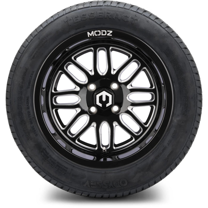 MODZ 14" Mayhem Glossy Black with Ball Mill Wheels & Street Tires Combo