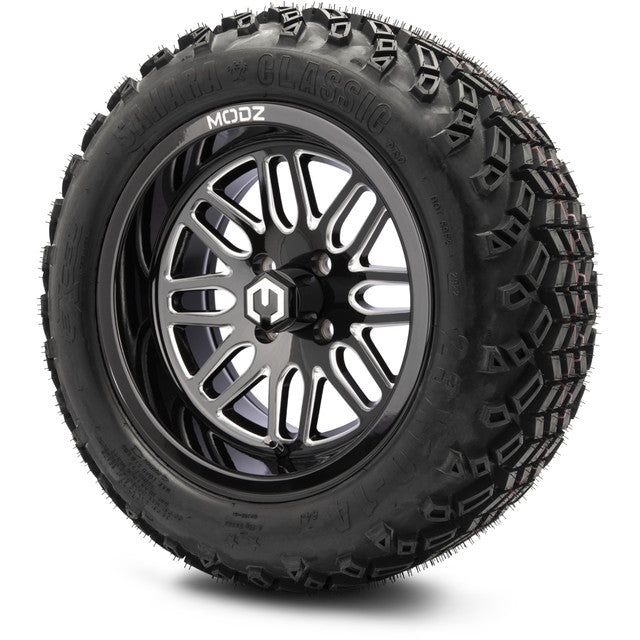 MODZ 14' Mayhem Glossy Black - Tire and Wheel Combo