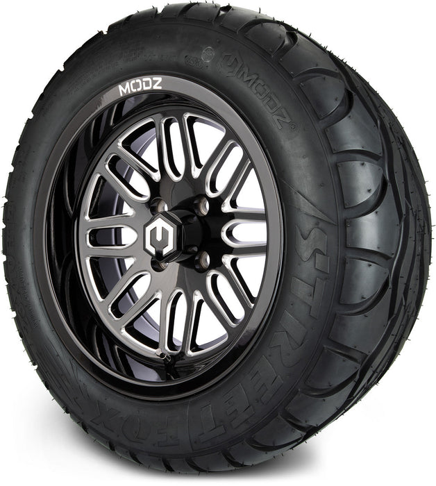 MODZ 14' Mayhem Glossy Black - Tire and Wheel Combo