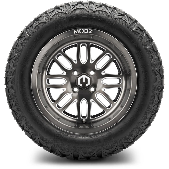 MODZ 14" Mayhem Brushed Gunmetal with Ball Mill Wheels & Off-Road Tires Combo